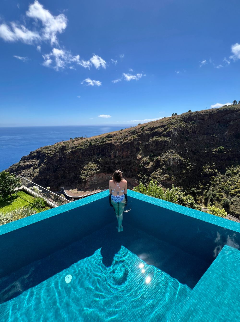 Dariece in a Pool in Madeira