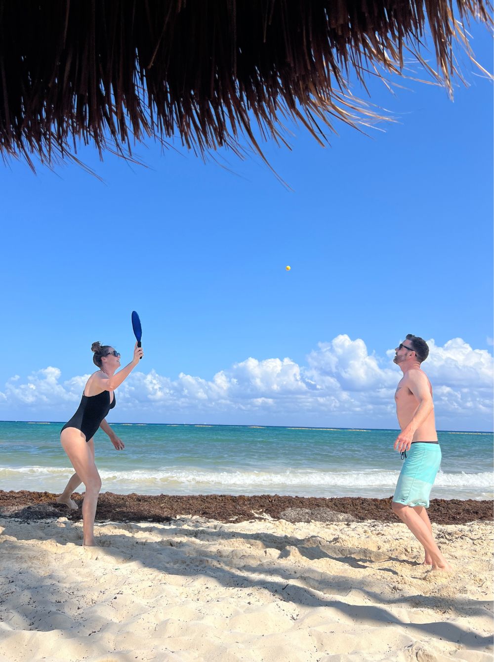 Paddleball on the beach